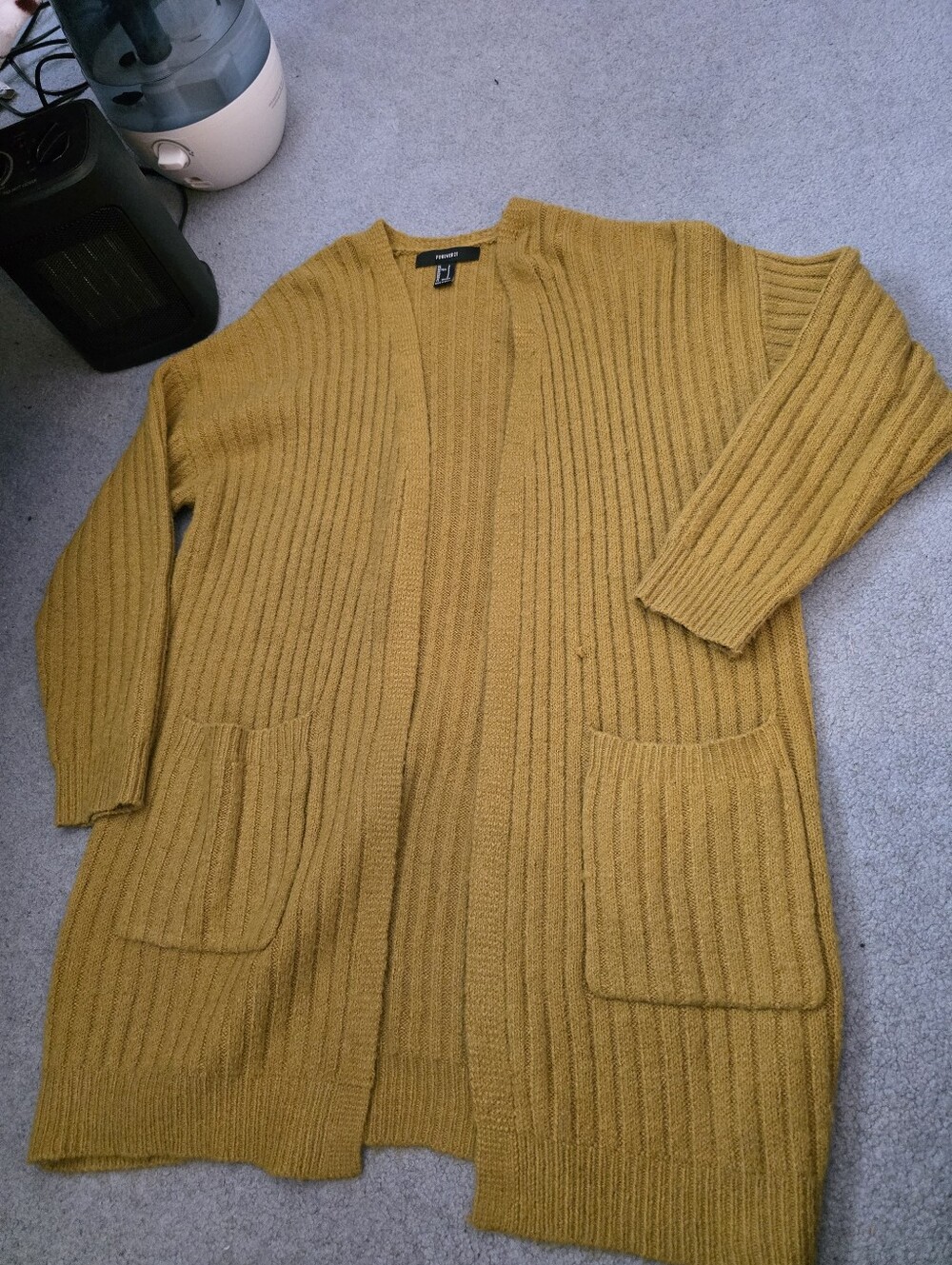 Mustard Yellow Open Sweater